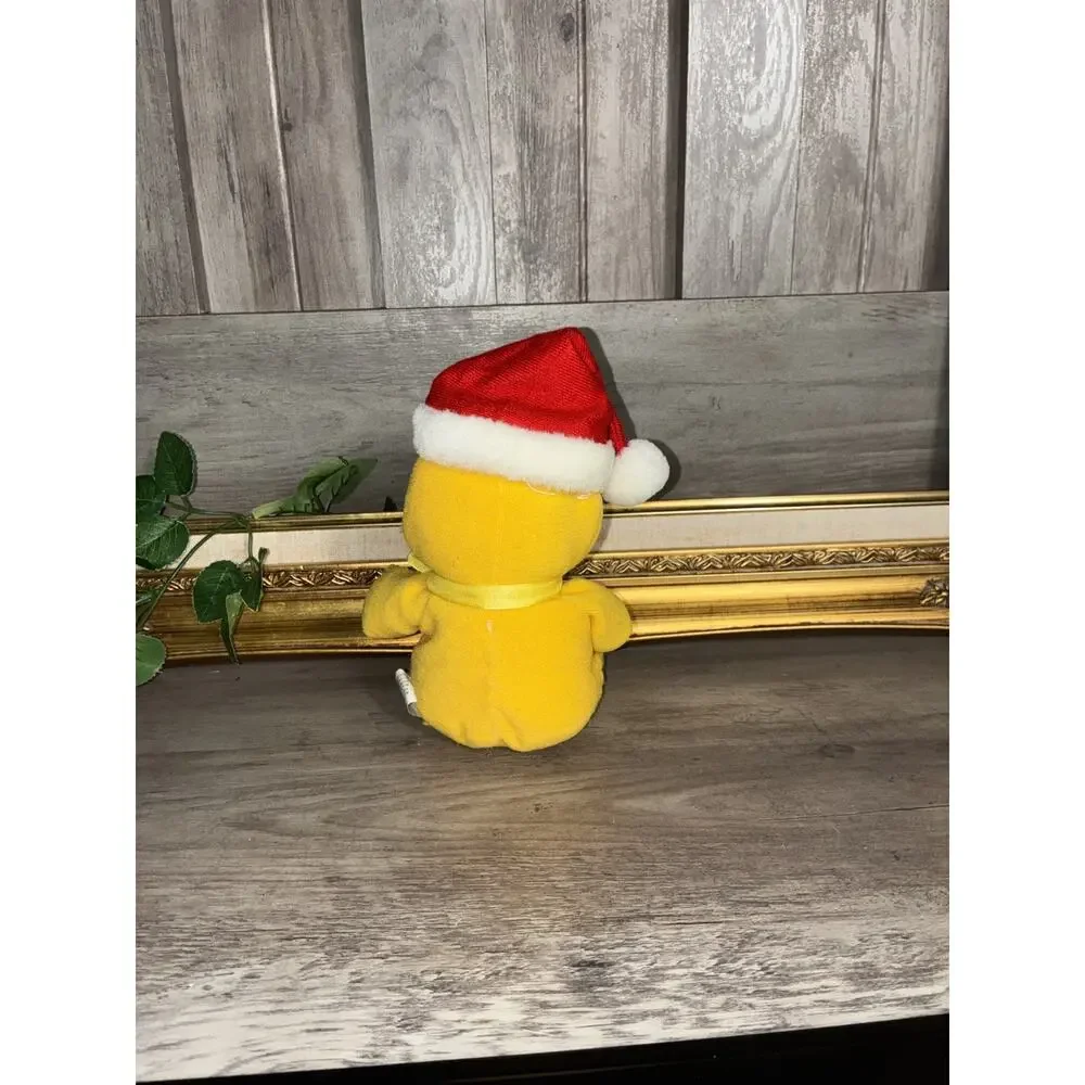 Vintage Smile Face Friend Happy Yellow Santa Hat Stuffed Beanbag Plush Toy 10